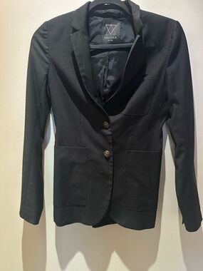 Talula Black Slim Notch-Lapel Blazer